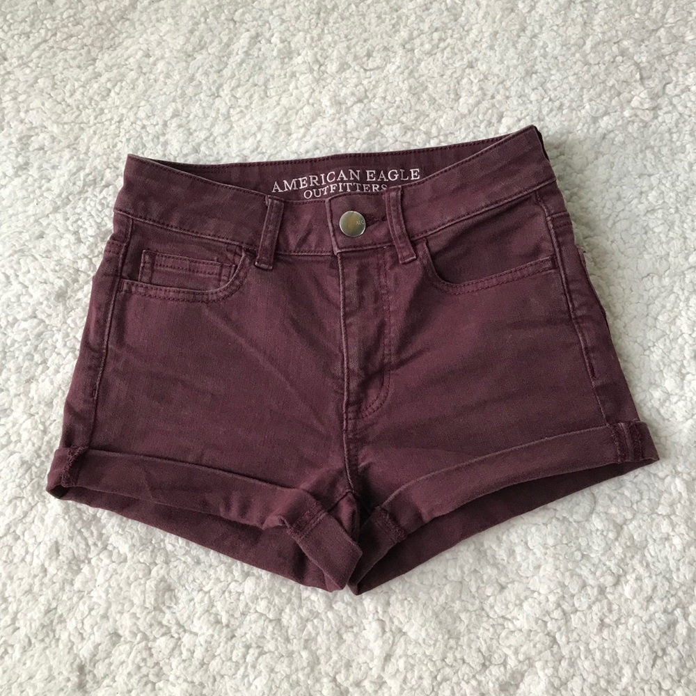 American Eagle Hi-Rise Shortie Jean Shorts